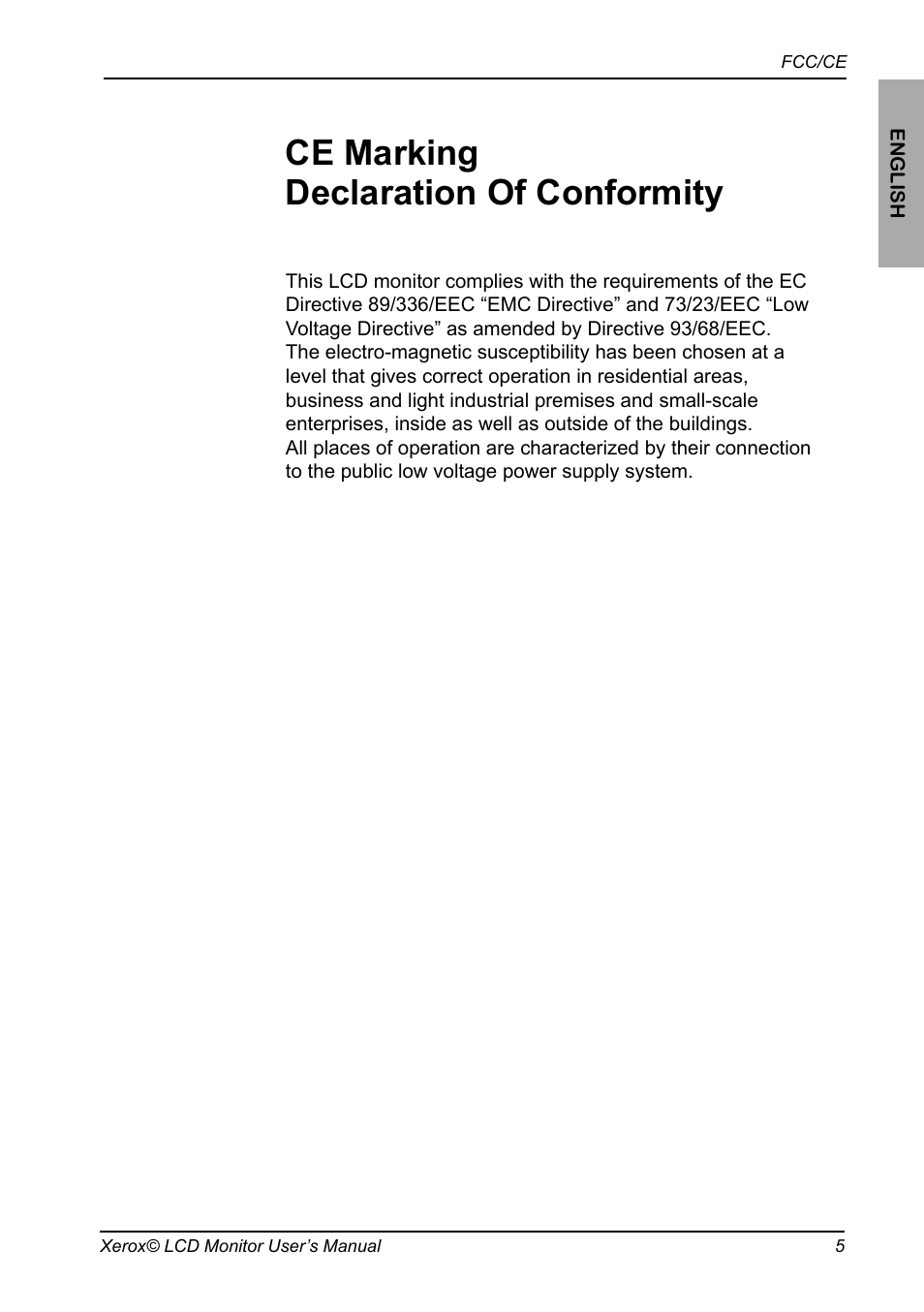 Ce marking declaration of conformity | Proview XM9-23w User Manual | Page 6 / 36
