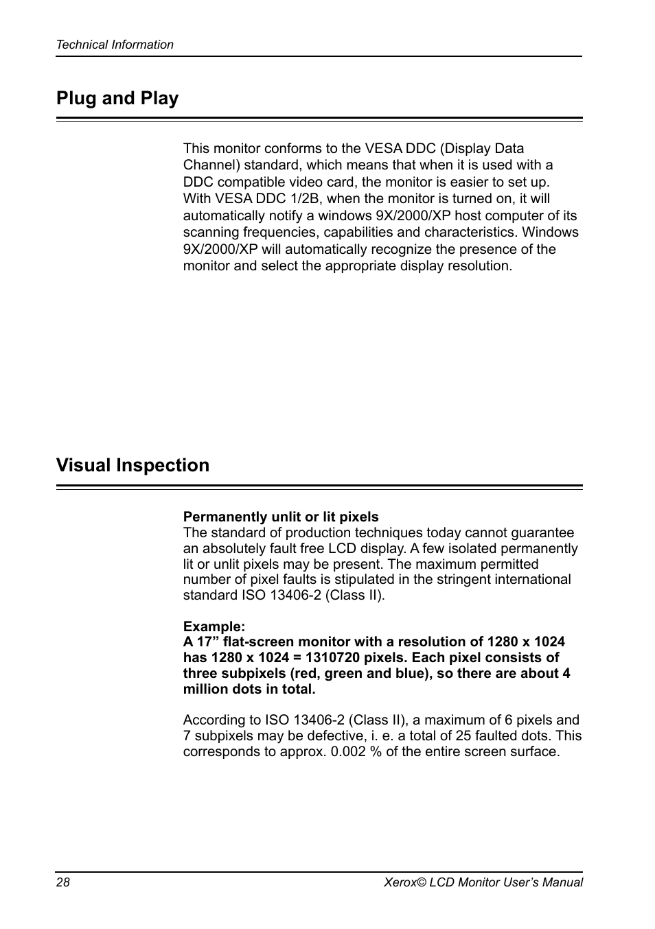 Visual inspection, Plug and play | Proview XAP series User Manual | Page 29 / 32