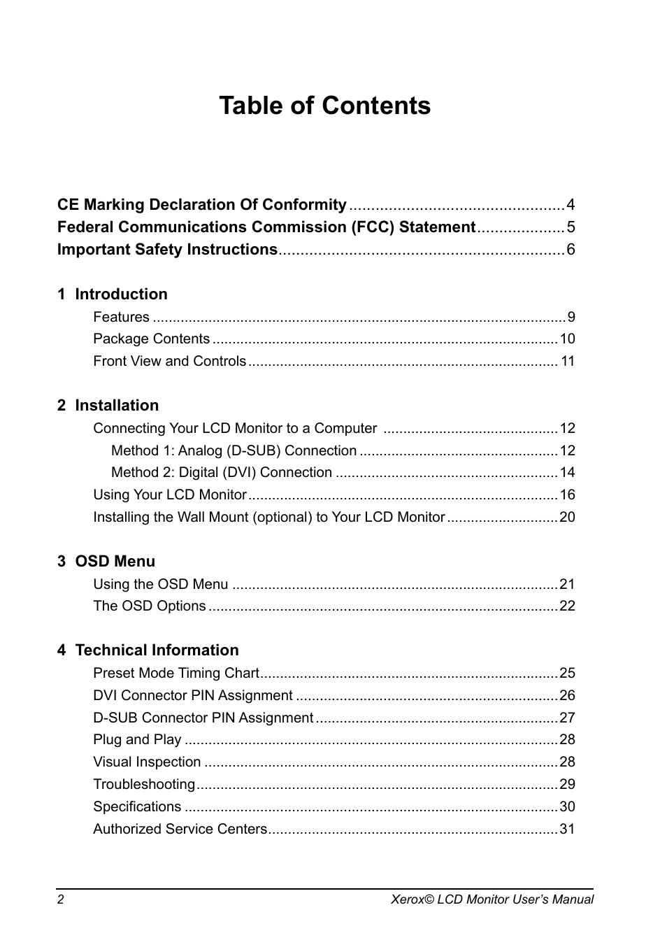 Proview XAP series User Manual | Page 3 / 32