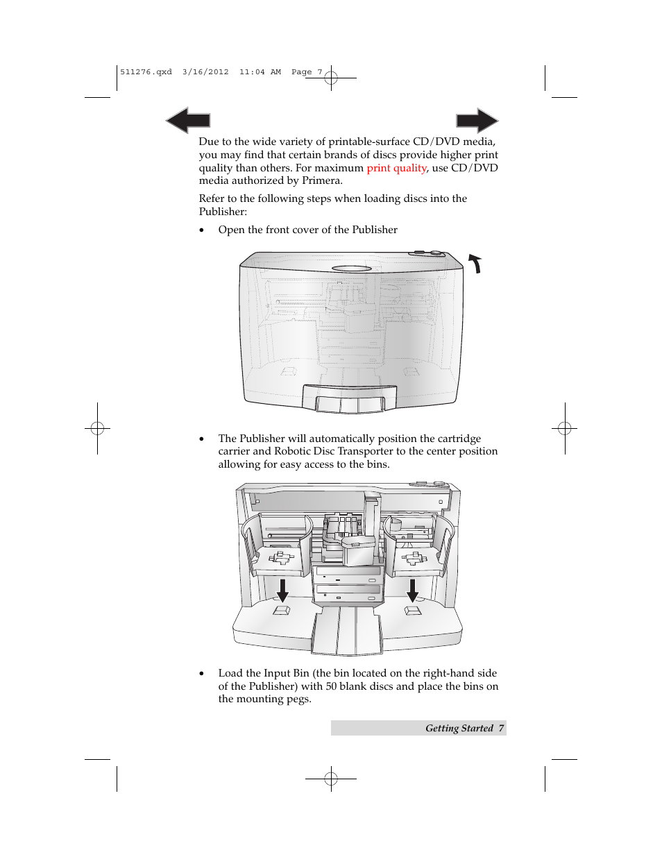 Primera Technology BRAVO 091211-511276 User Manual | Page 11 / 60