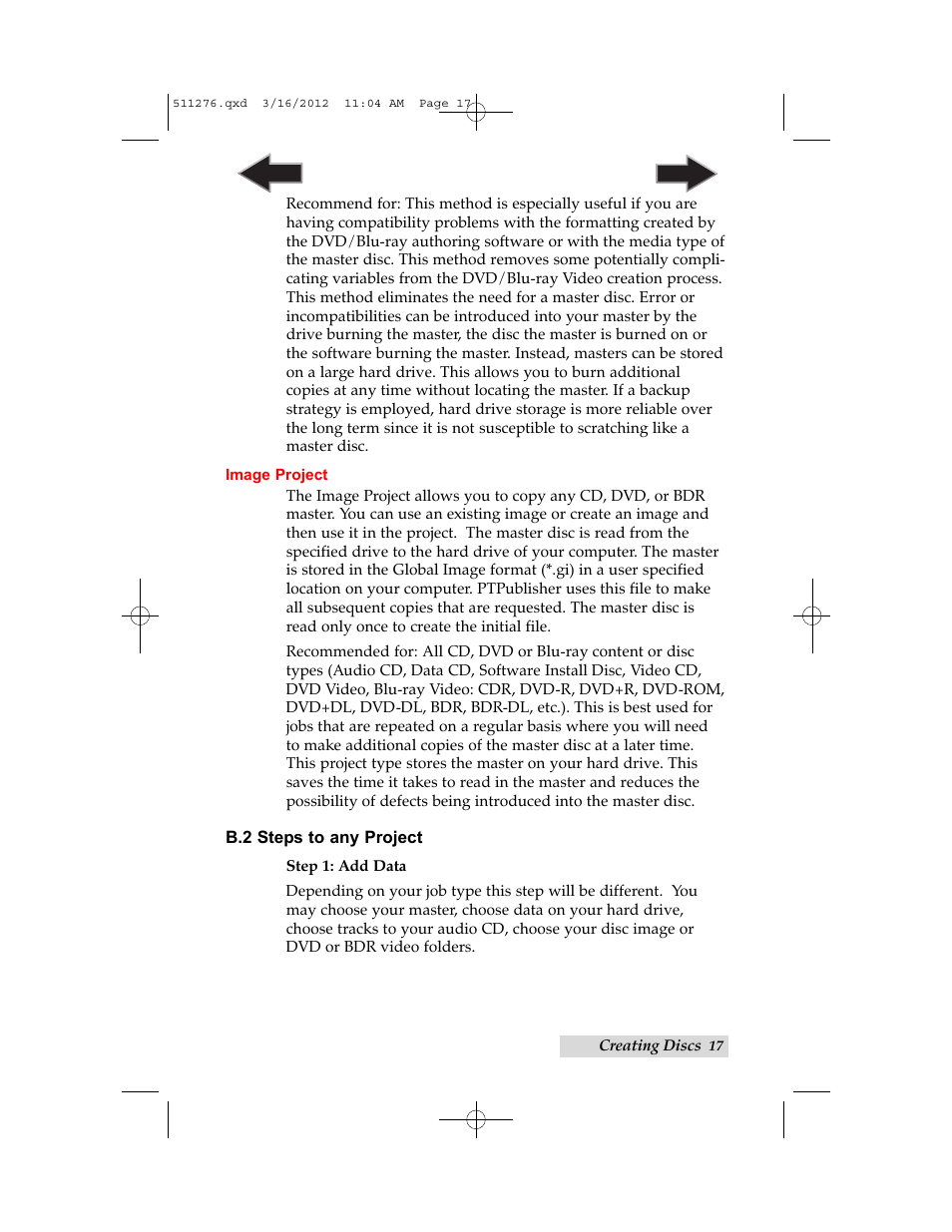 B2. steps to any project, Step 1. add data, Step 1 | Add data | Primera Technology BRAVO 091211-511276 User Manual | Page 21 / 60