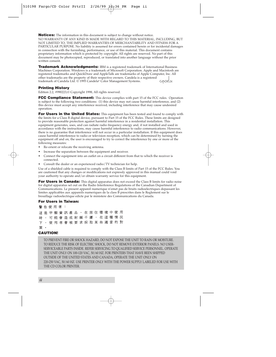 Primera Technology CD Color Printer II User Manual | Page 2 / 56