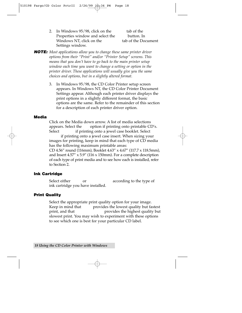 Primera Technology CD Color Printer II User Manual | Page 22 / 56