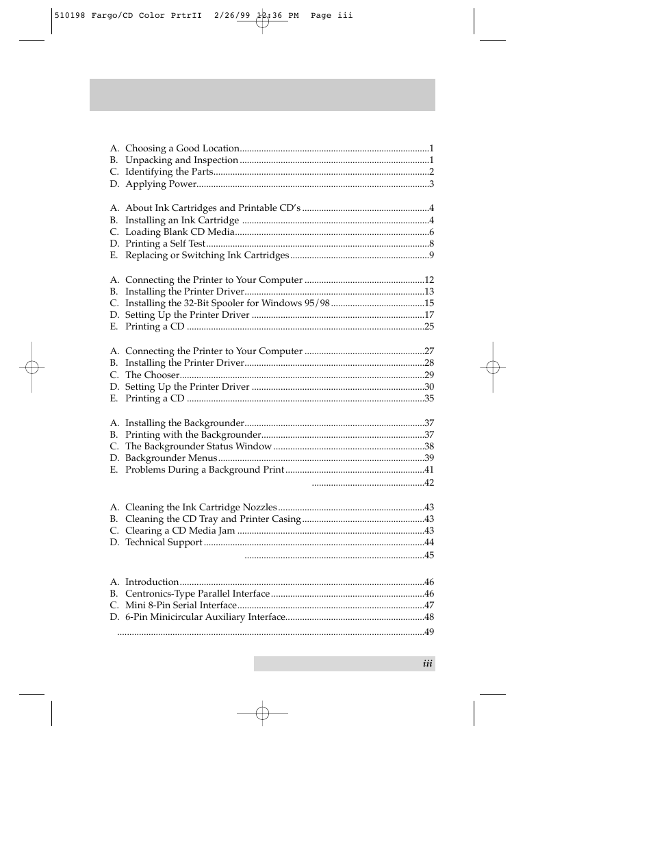 Primera Technology CD Color Printer II User Manual | Page 3 / 56