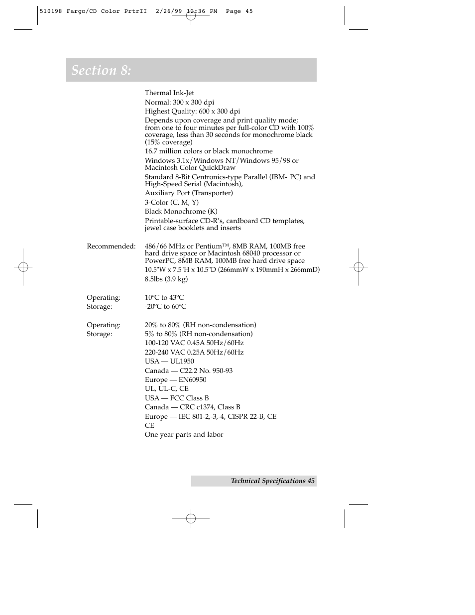 Primera Technology CD Color Printer II User Manual | Page 49 / 56