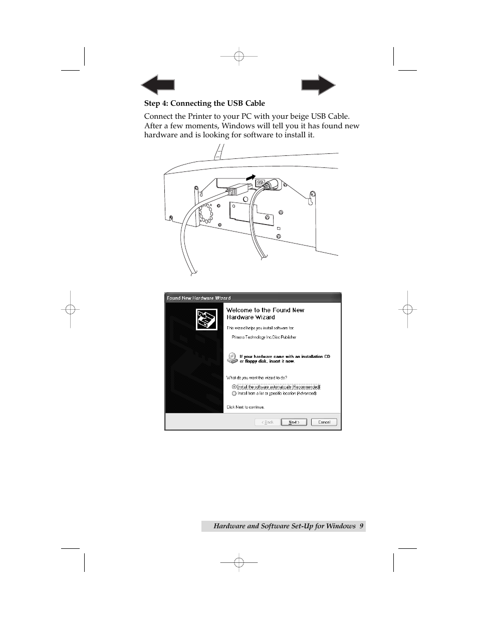 Step 4: connecting the usb cable | Primera Technology BravoPro Automated Optical Disc Printing System User Manual | Page 13 / 48