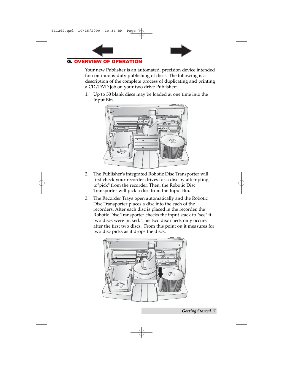 G. overview of operation | Primera Technology BRAVOPRO XI 032910-511262 User Manual | Page 11 / 64