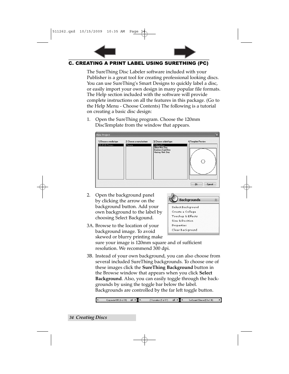 C. creating a print label using surething (pc) | Primera Technology BRAVOPRO XI 032910-511262 User Manual | Page 38 / 64