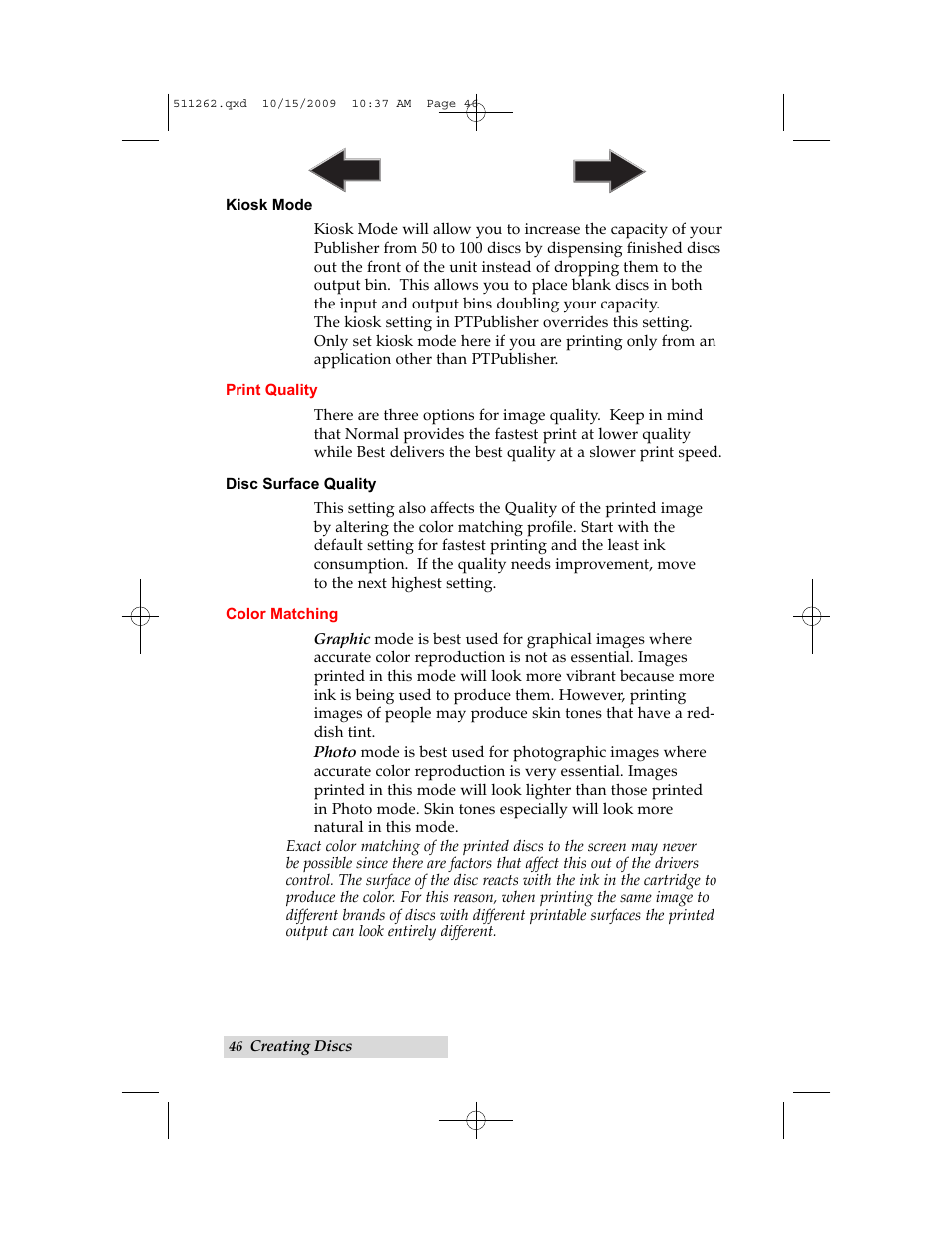 Primera Technology BRAVOPRO XI 032910-511262 User Manual | Page 50 / 64