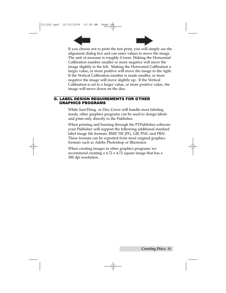 G. using other graphics programs | Primera Technology BRAVOPRO XI 032910-511262 User Manual | Page 55 / 64