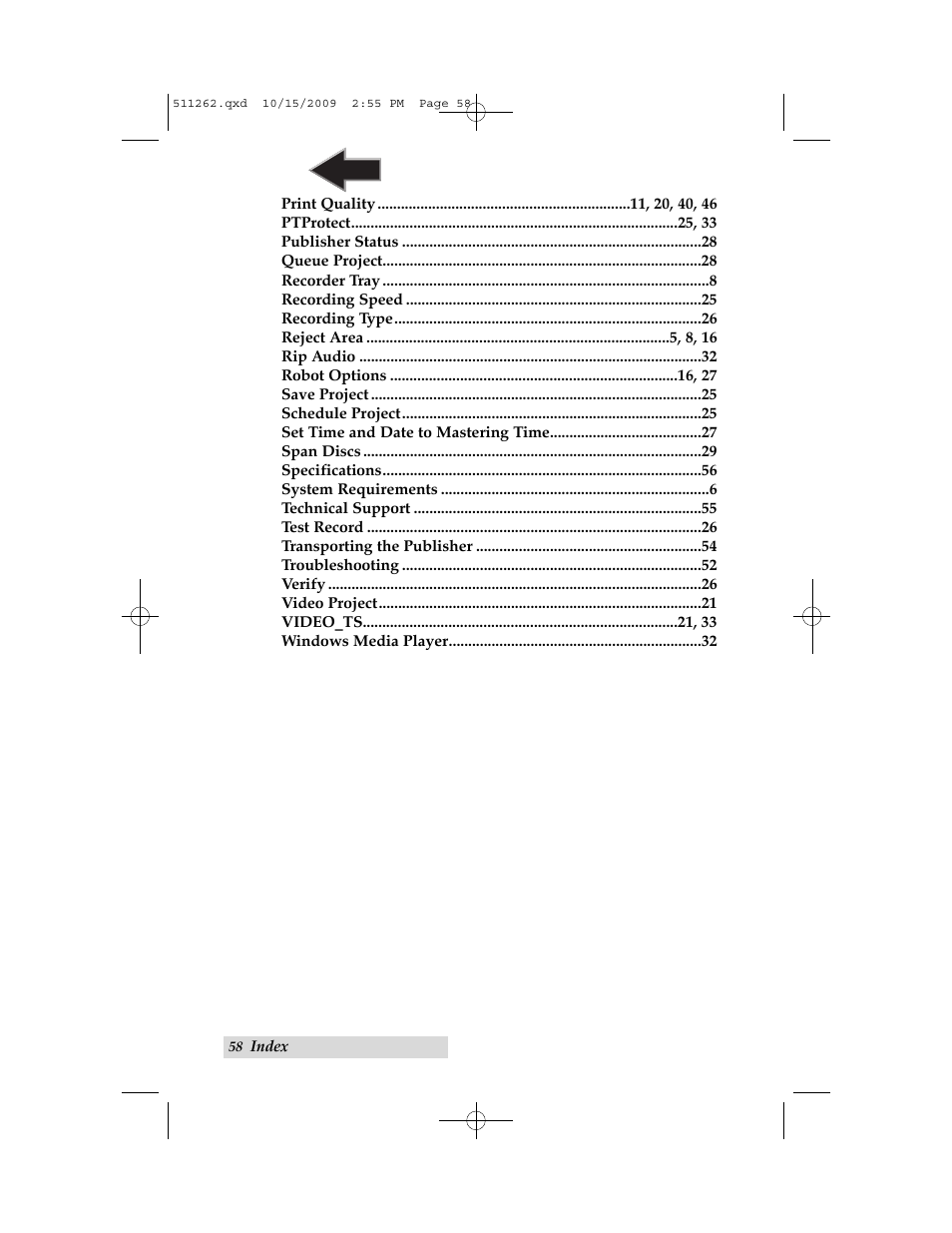 Primera Technology BRAVOPRO XI 032910-511262 User Manual | Page 62 / 64