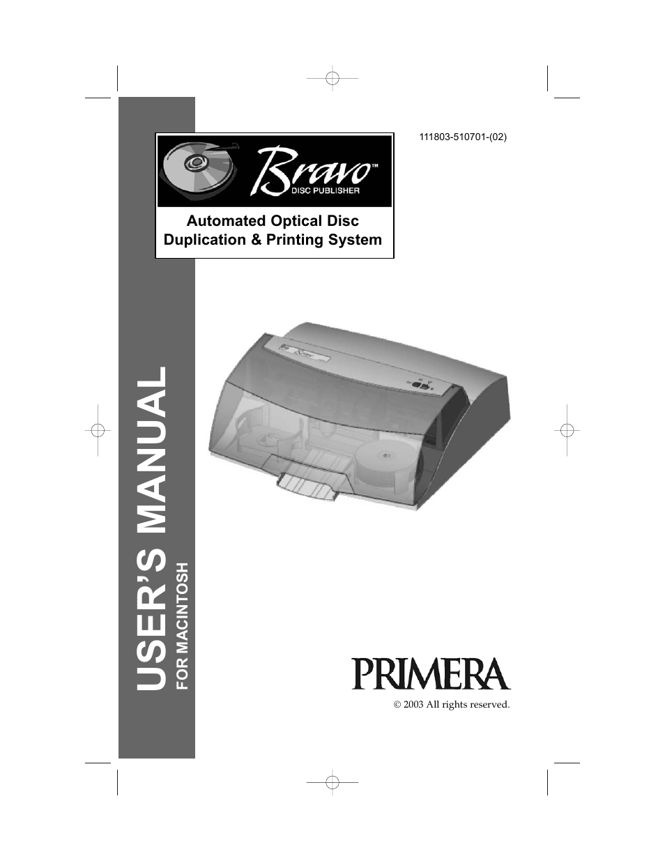 Primera Technology III User Manual | 44 pages