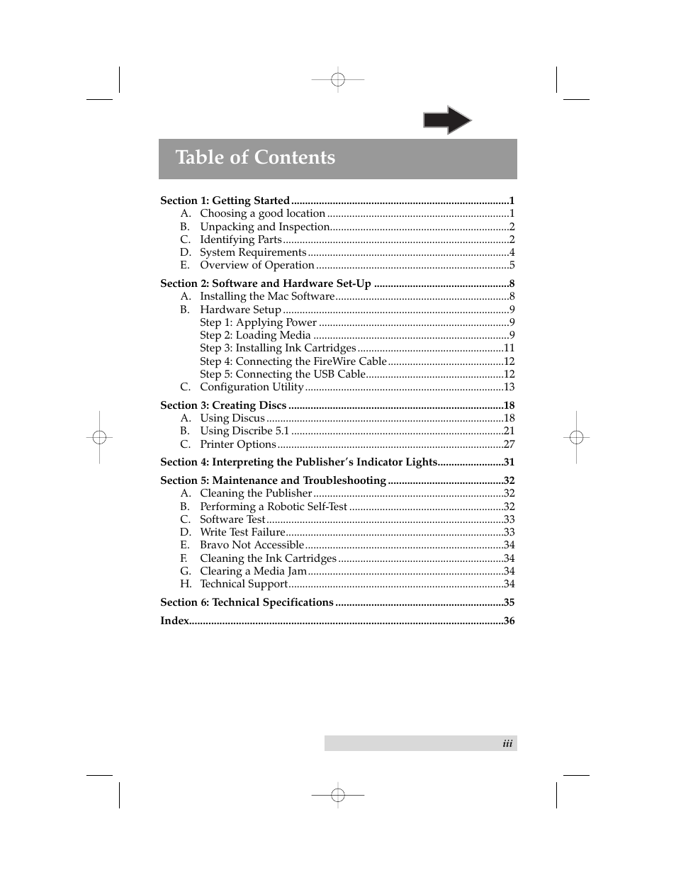 Primera Technology III User Manual | Page 3 / 44