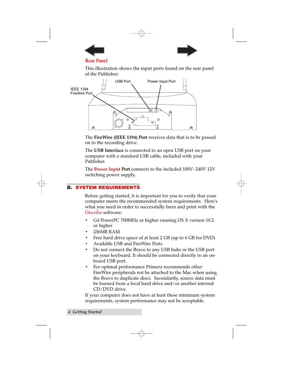 D. system requirements | Primera Technology III User Manual | Page 8 / 44