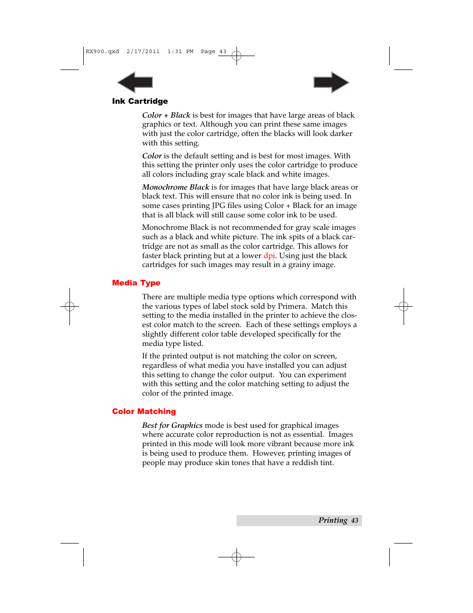 Primera Technology RX900 User Manual | Page 47 / 68