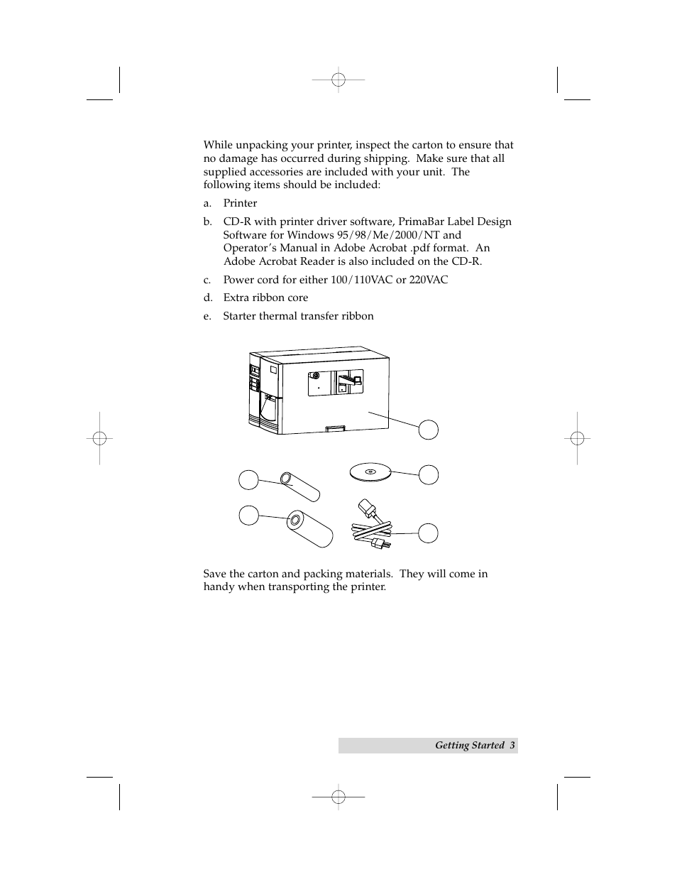 Ac d e b | Primera Technology Cyclone C-1000 User Manual | Page 7 / 66