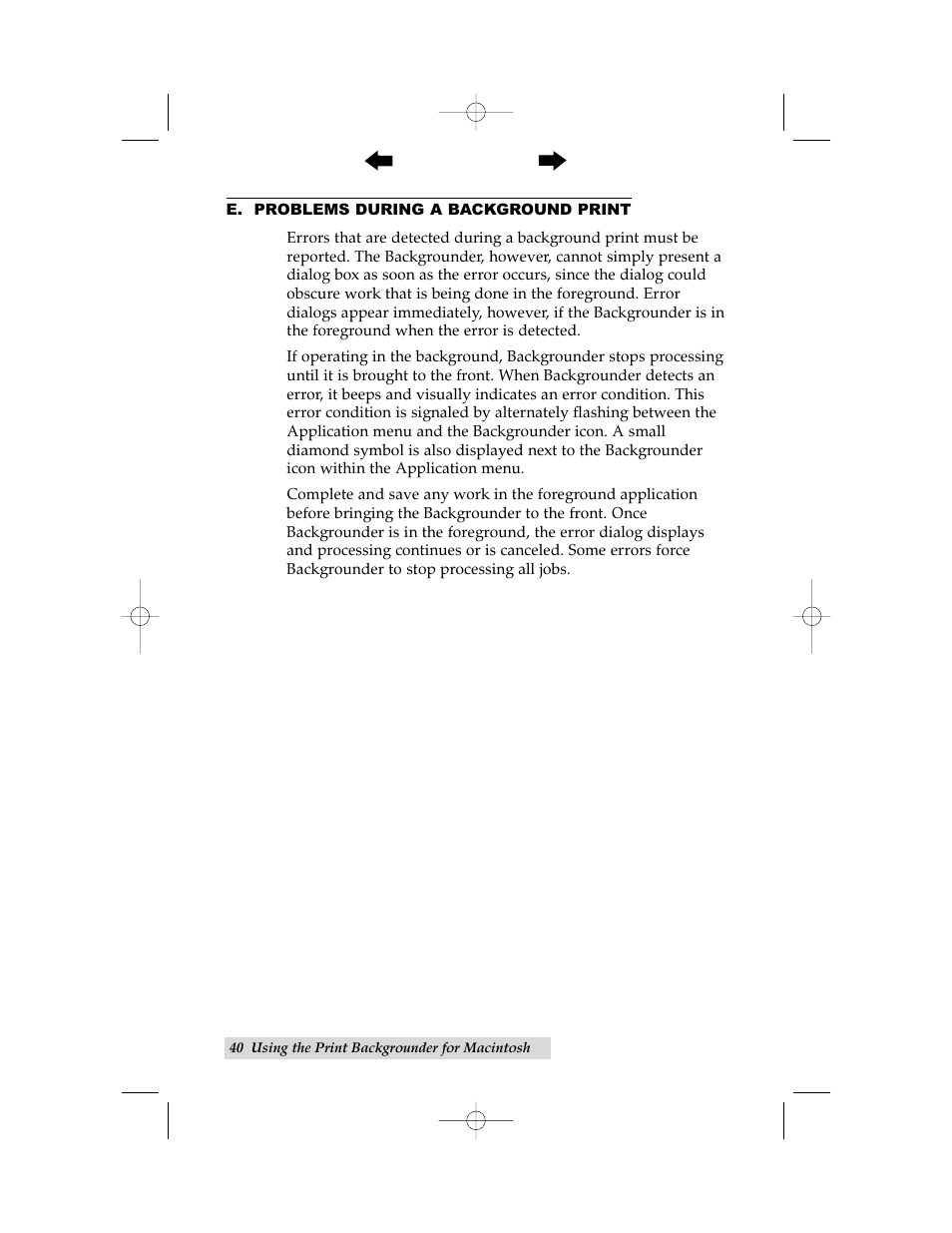 E. problems during a background print | Primera Technology 000424-510171-(05) User Manual | Page 50 / 68