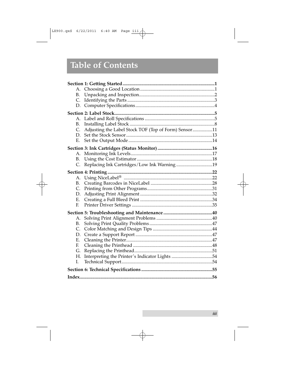 Primera Technology LX900 User Manual | Page 3 / 62