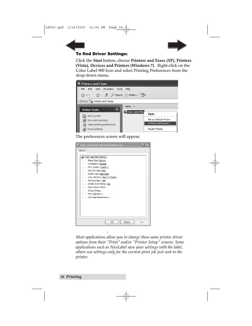 Primera Technology LX900 User Manual | Page 40 / 62