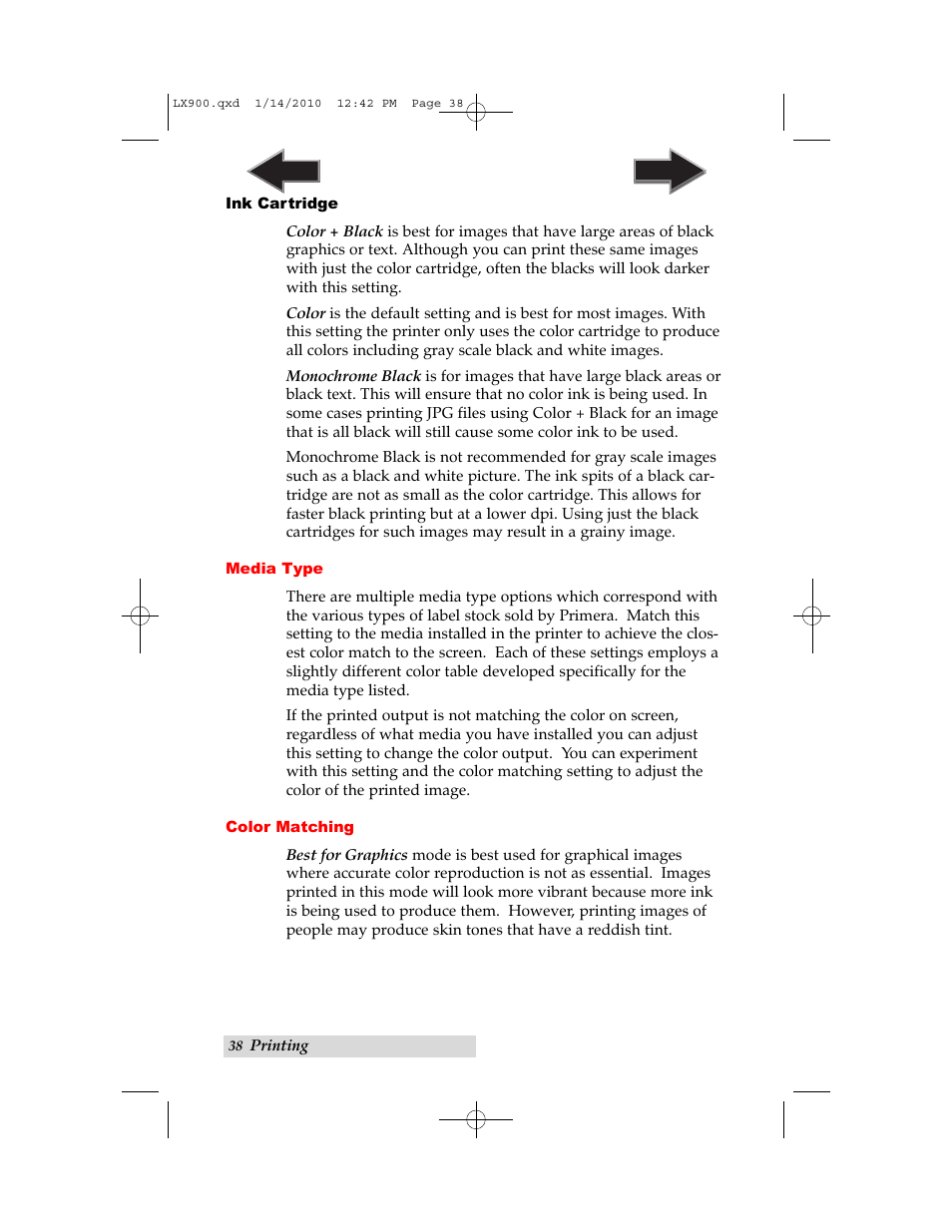 Primera Technology LX900 User Manual | Page 42 / 62