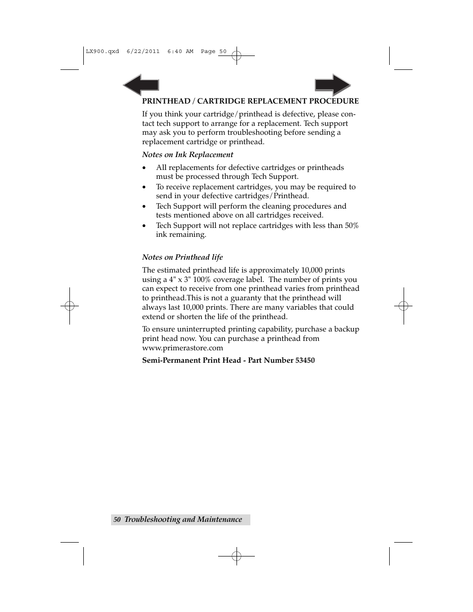 Primera Technology LX900 User Manual | Page 54 / 62