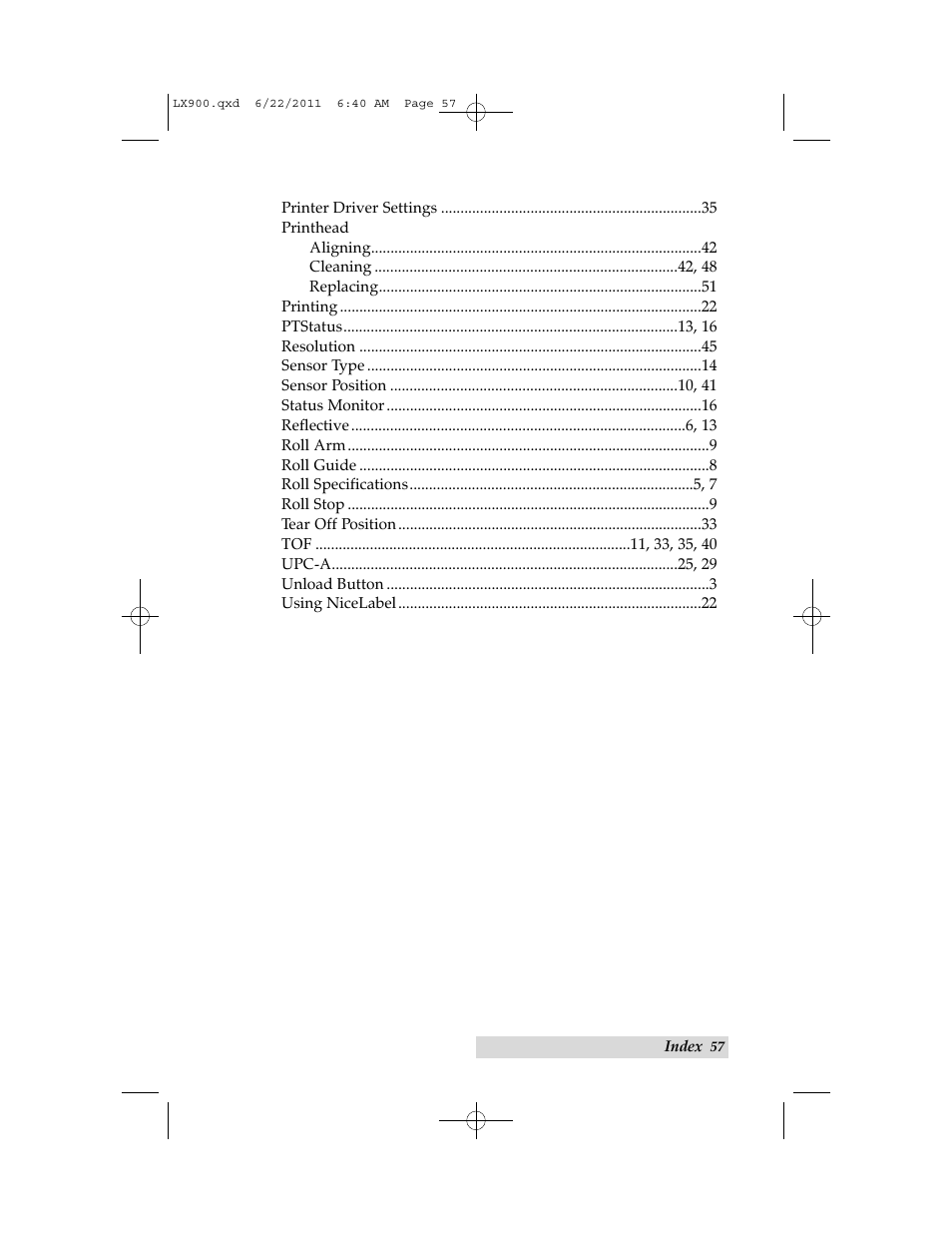 Primera Technology LX900 User Manual | Page 61 / 62