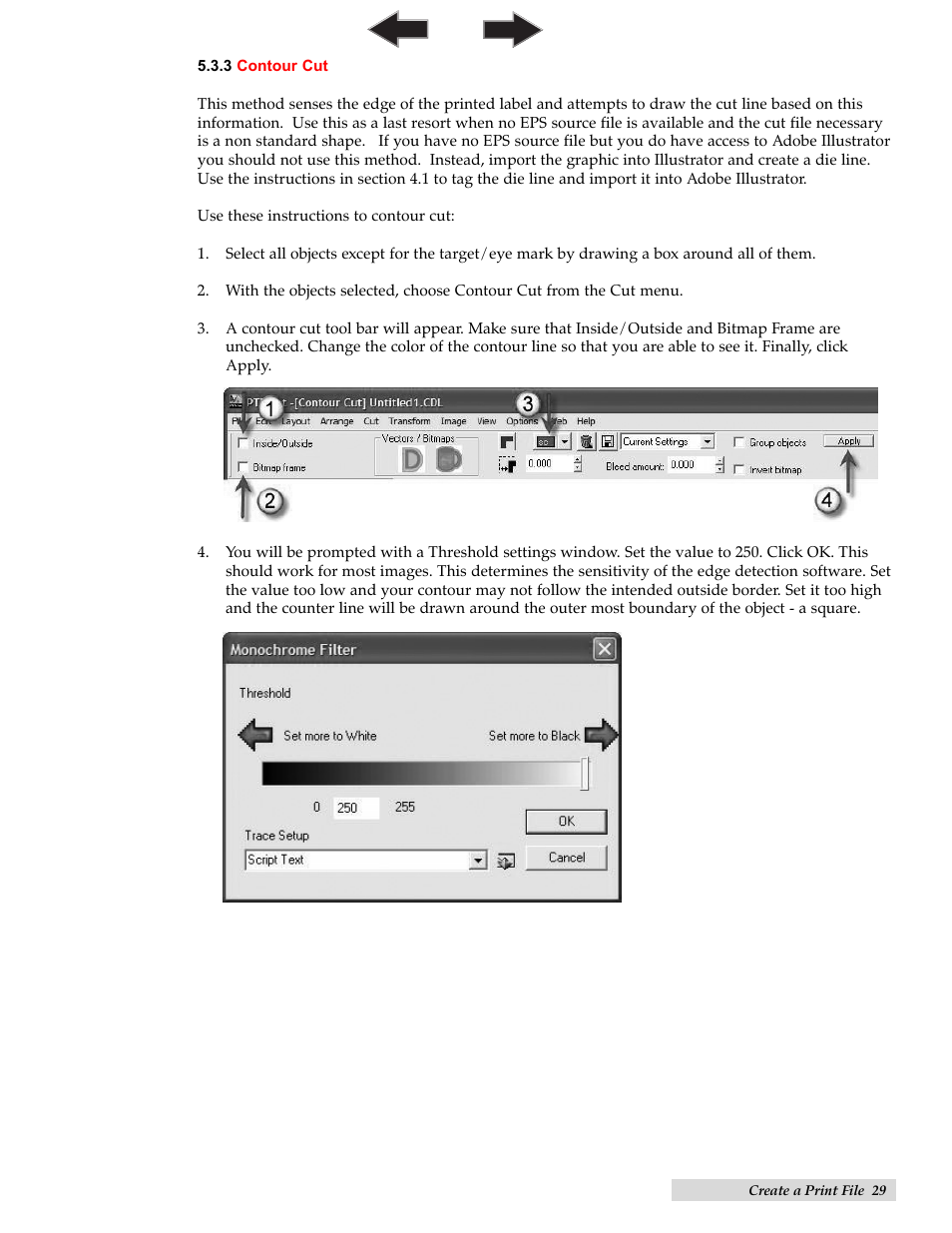 3 contour cut | Primera Technology CX1200 User Manual | Page 33 / 64