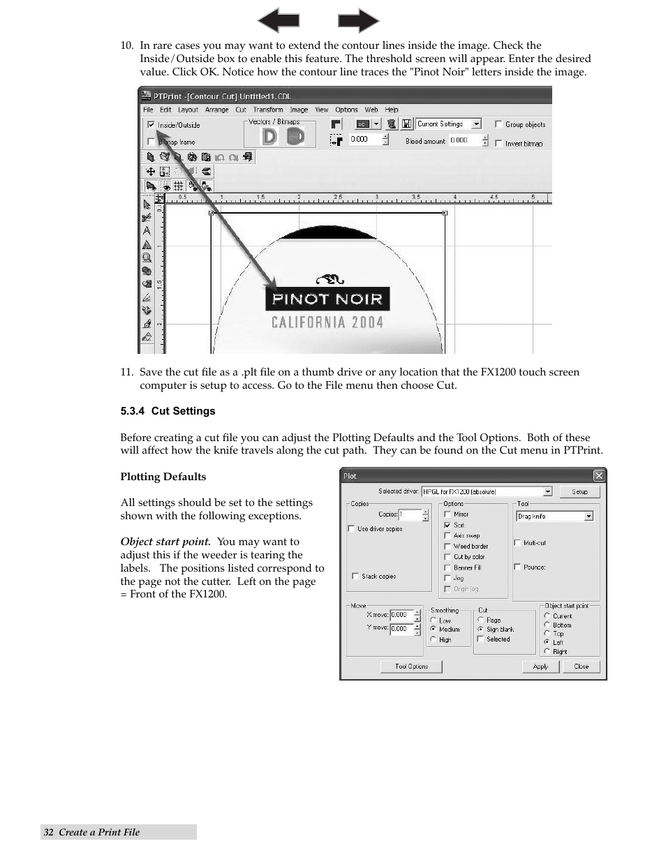 4 cut settings | Primera Technology CX1200 User Manual | Page 36 / 64