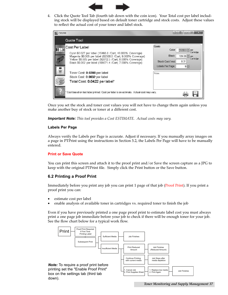 2 printing a proof print, Print | Primera Technology CX1200 User Manual | Page 41 / 64