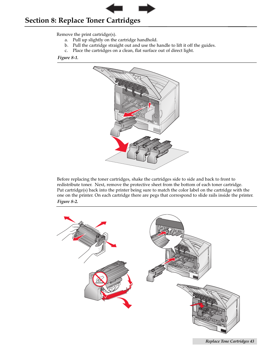 Section 8. replace toner cartridges | Primera Technology CX1200 User Manual | Page 47 / 64