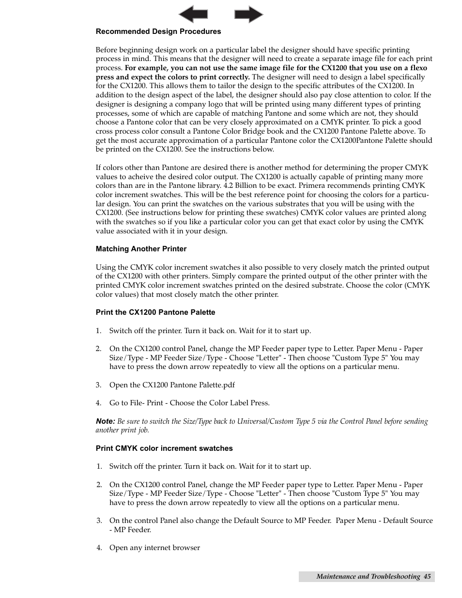 Primera Technology CX1200 User Manual | Page 49 / 64