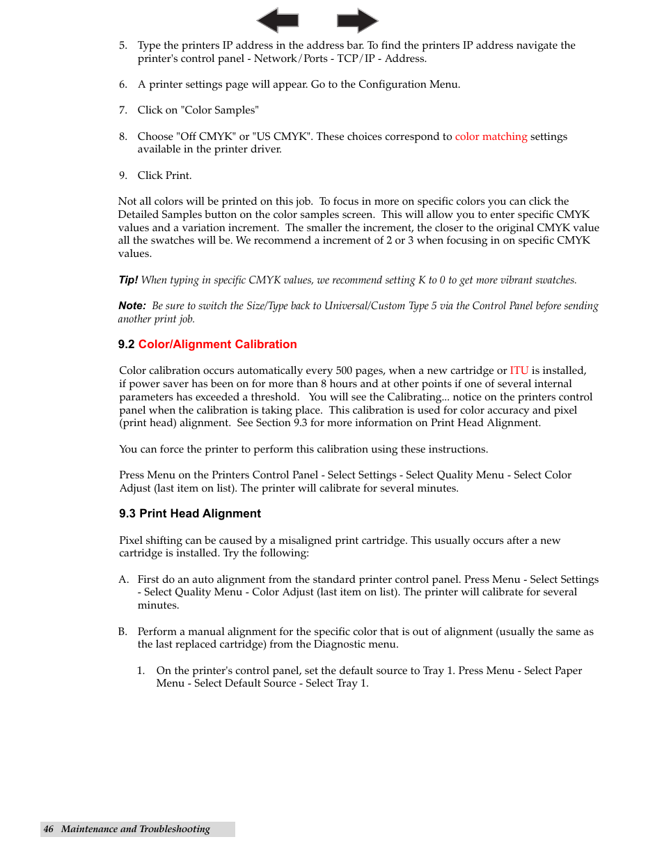 2 color/alignment calibration, 3 print head alignment | Primera Technology CX1200 User Manual | Page 50 / 64