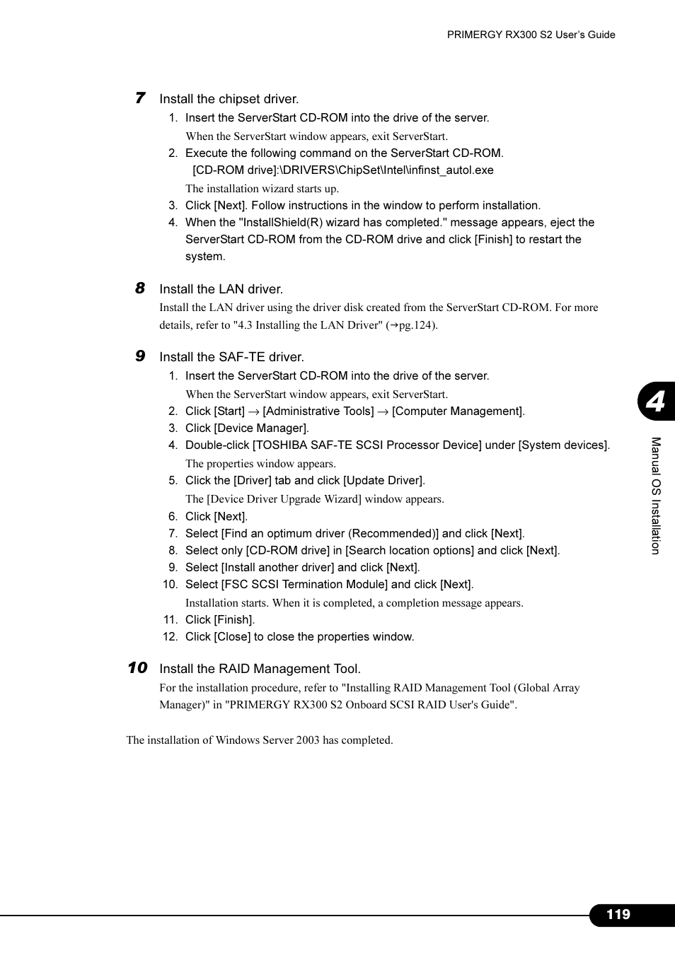 Primera Technology Fujitsu Tape Drive RX300 S2 User Manual | Page 119 / 311