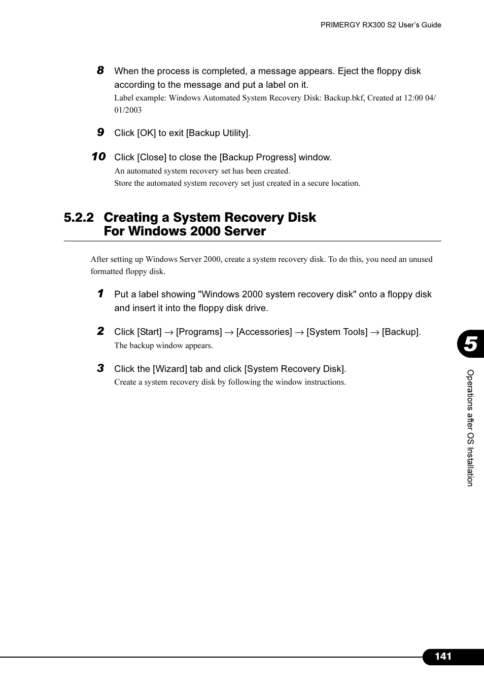 Primera Technology Fujitsu Tape Drive RX300 S2 User Manual | Page 141 / 311