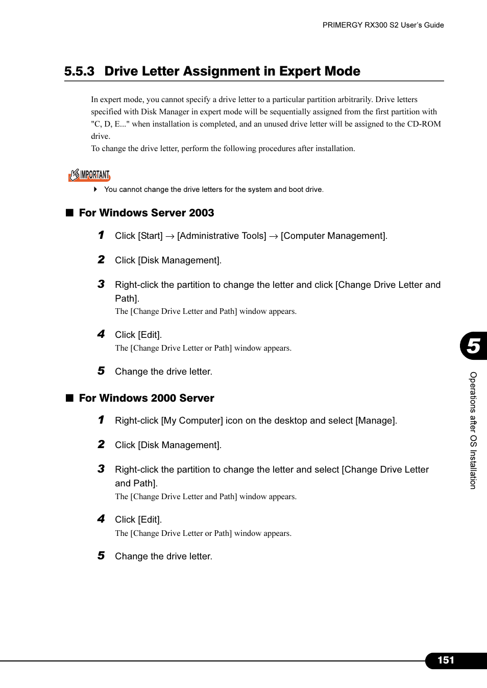 3 drive letter assignment in expert mode | Primera Technology Fujitsu Tape Drive RX300 S2 User Manual | Page 151 / 311