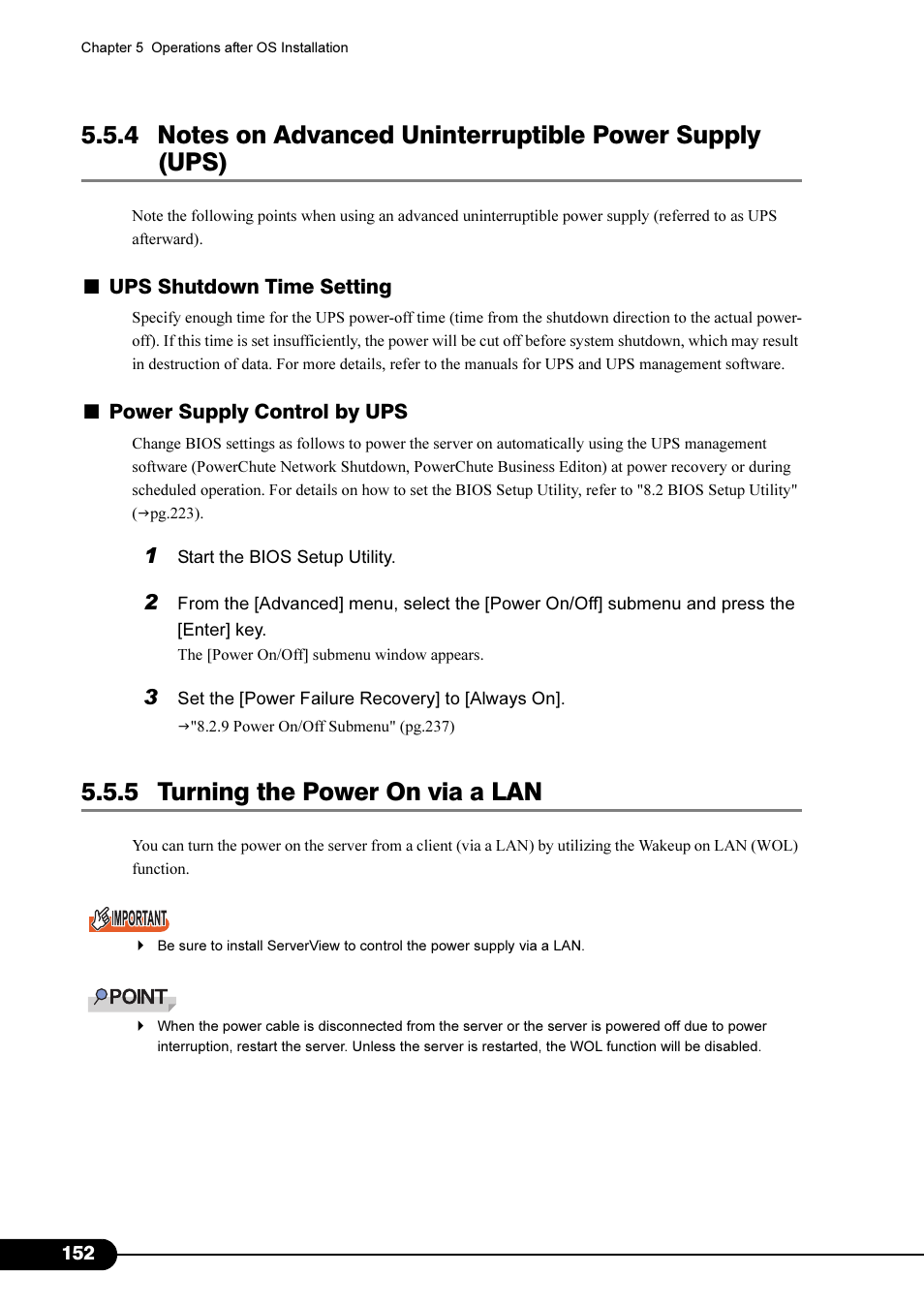 5 turning the power on via a lan | Primera Technology Fujitsu Tape Drive RX300 S2 User Manual | Page 152 / 311