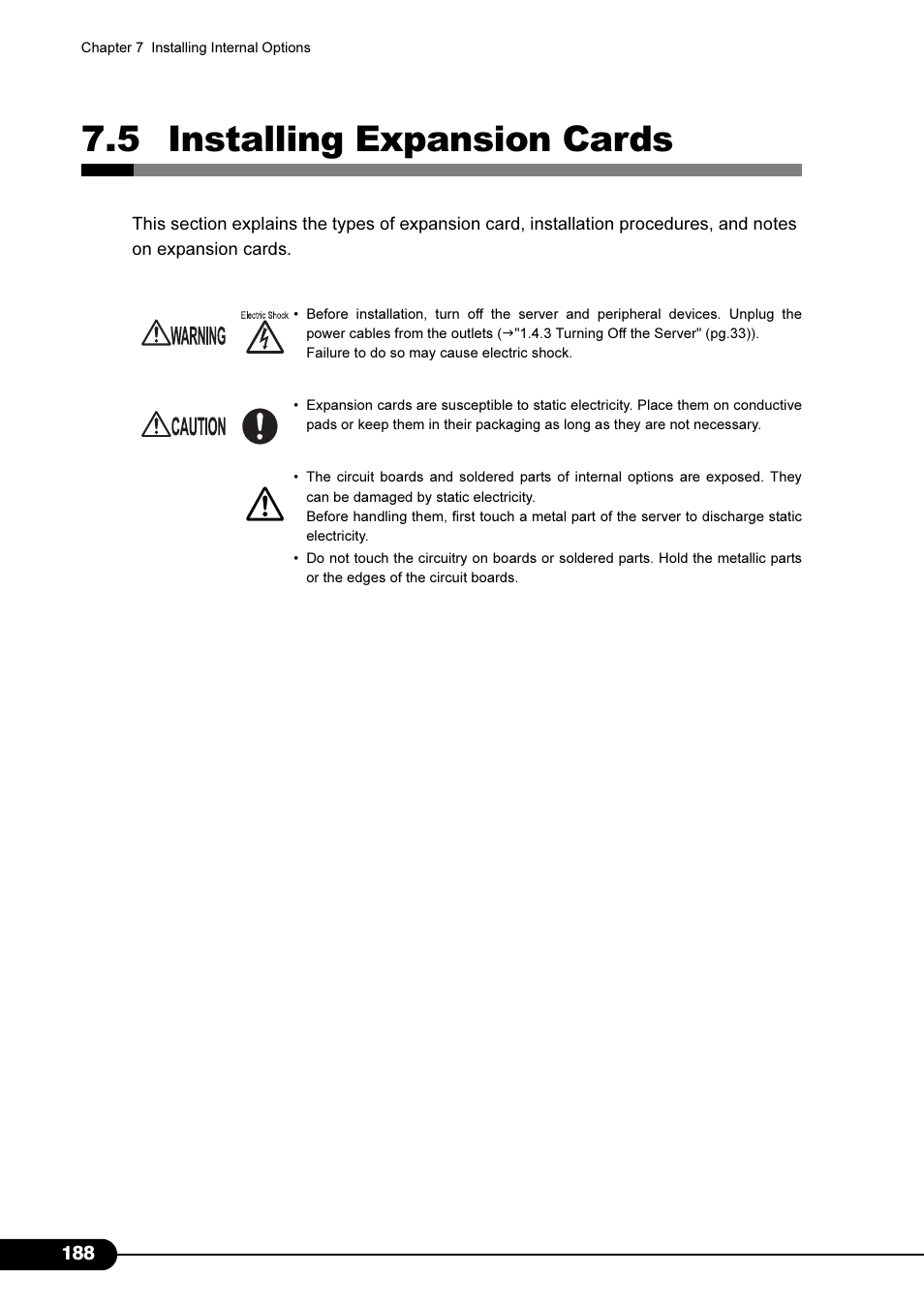 5 installing expansion cards | Primera Technology Fujitsu Tape Drive RX300 S2 User Manual | Page 188 / 311