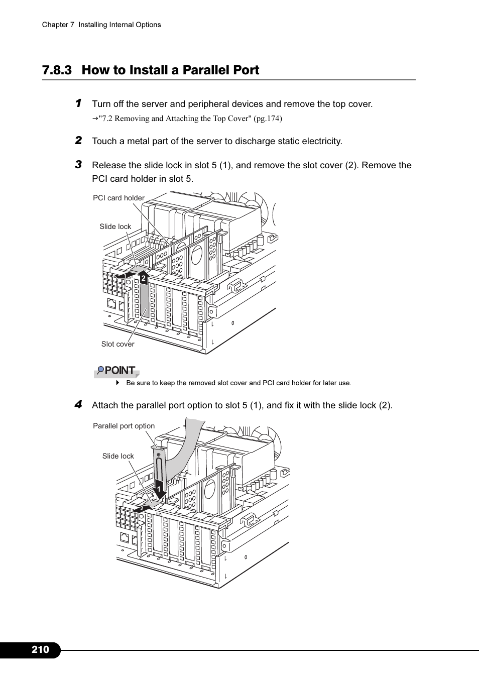 3 how to install a parallel port | Primera Technology Fujitsu Tape Drive RX300 S2 User Manual | Page 210 / 311