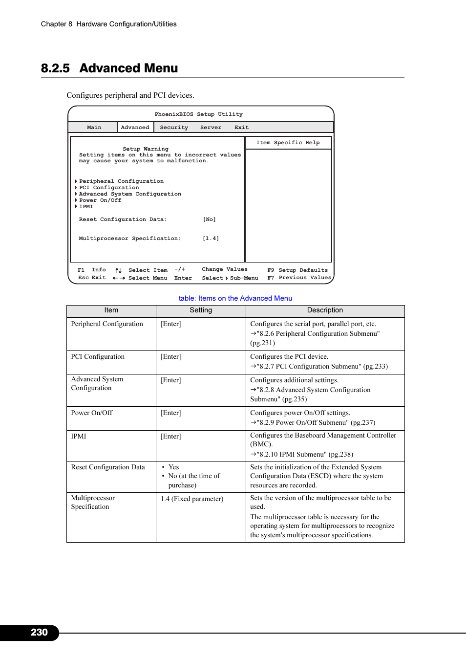 5 advanced menu | Primera Technology Fujitsu Tape Drive RX300 S2 User Manual | Page 230 / 311