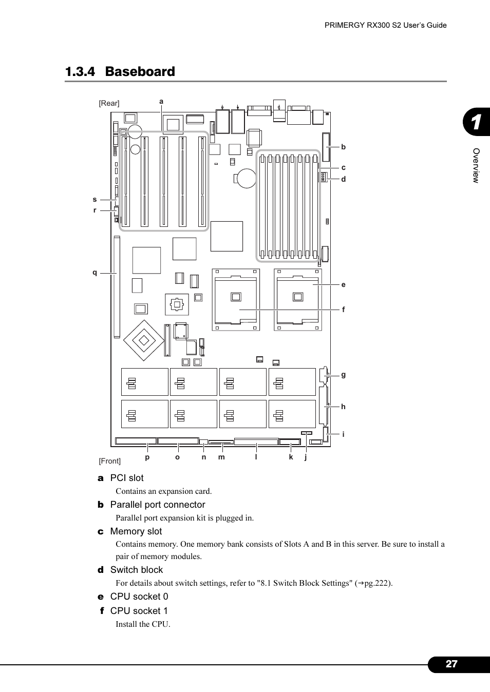 4 baseboard | Primera Technology Fujitsu Tape Drive RX300 S2 User Manual | Page 27 / 311