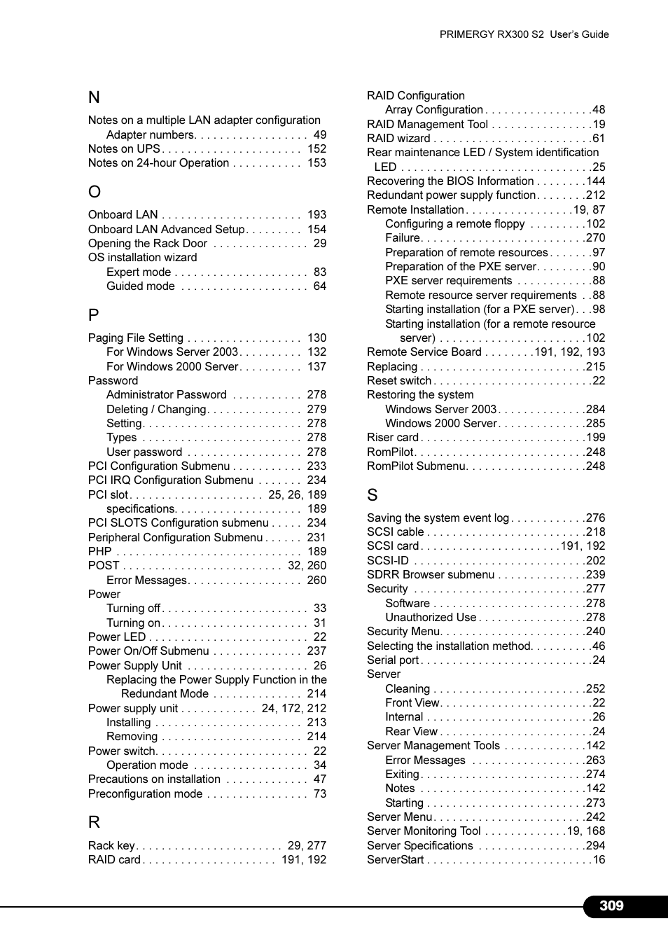 Primera Technology Fujitsu Tape Drive RX300 S2 User Manual | Page 309 / 311