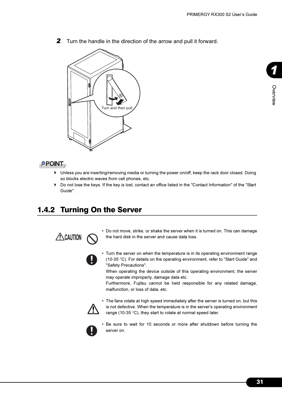 2 turning on the server | Primera Technology Fujitsu Tape Drive RX300 S2 User Manual | Page 31 / 311