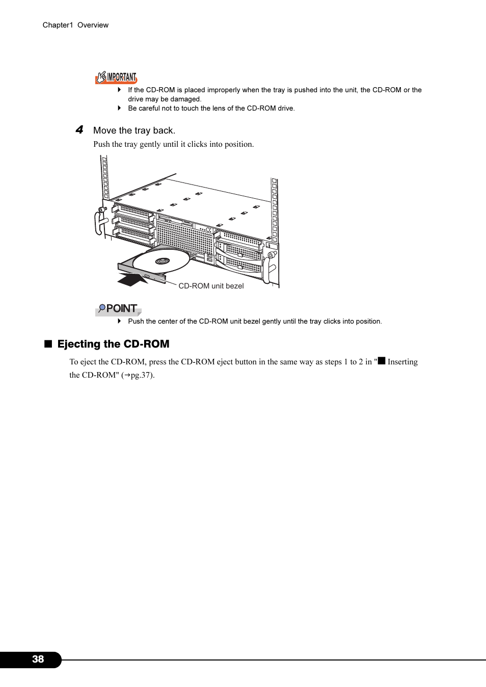 Ejecting the cd-rom | Primera Technology Fujitsu Tape Drive RX300 S2 User Manual | Page 38 / 311