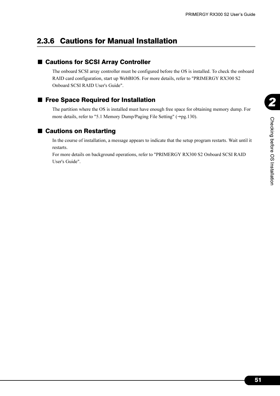 6 cautions for manual installation | Primera Technology Fujitsu Tape Drive RX300 S2 User Manual | Page 51 / 311