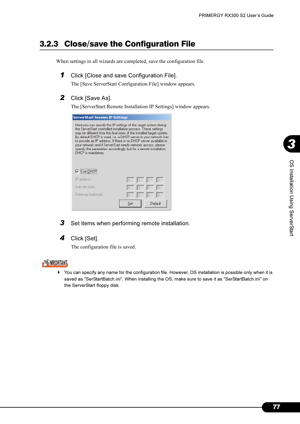 3 close/save the configuration file | Primera Technology Fujitsu Tape Drive RX300 S2 User Manual | Page 77 / 311