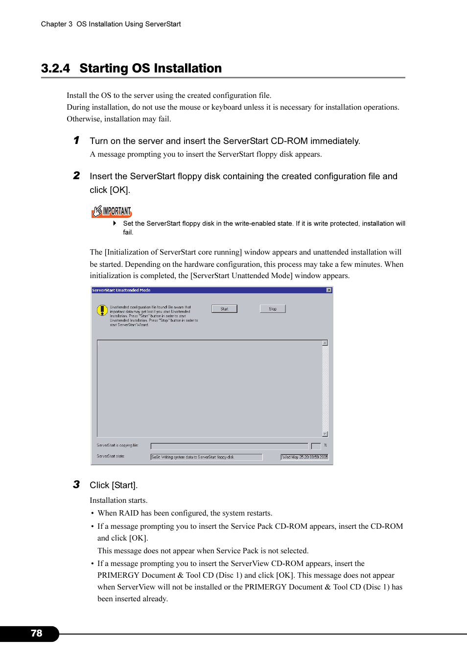 4 starting os installation | Primera Technology Fujitsu Tape Drive RX300 S2 User Manual | Page 78 / 311