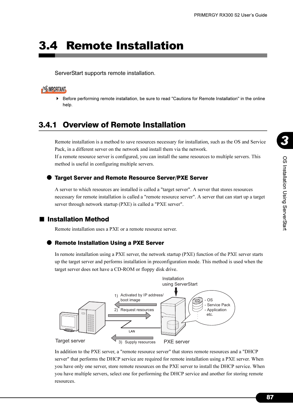 4 remote installation, 1 overview of remote installation, Installation method | Primera Technology Fujitsu Tape Drive RX300 S2 User Manual | Page 87 / 311
