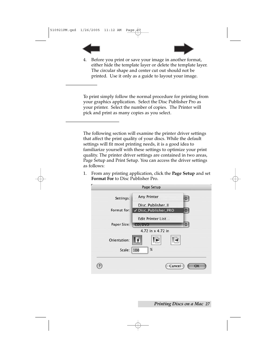 B. printing, C. printer options | Primera Technology BravoPro Optical Disc Printing System User Manual | Page 31 / 48