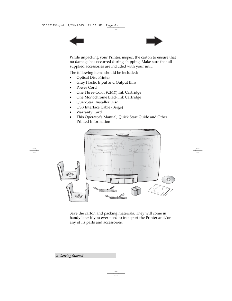 B. unpacking and inspection | Primera Technology BravoPro Optical Disc Printing System User Manual | Page 6 / 48
