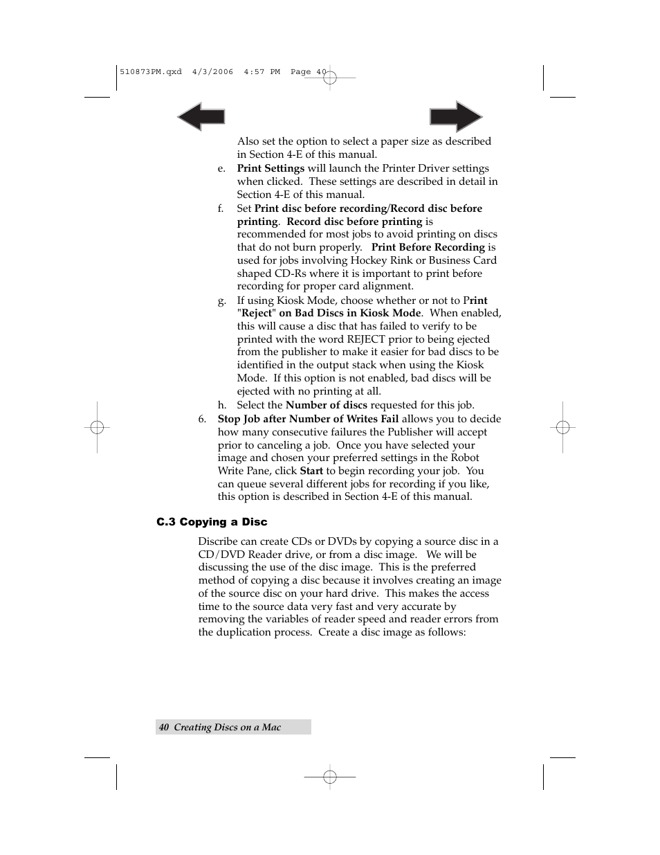 Primera Technology Primera Bravo Automated Opitcal Disc Duplication & Printing System II User Manual | Page 44 / 72